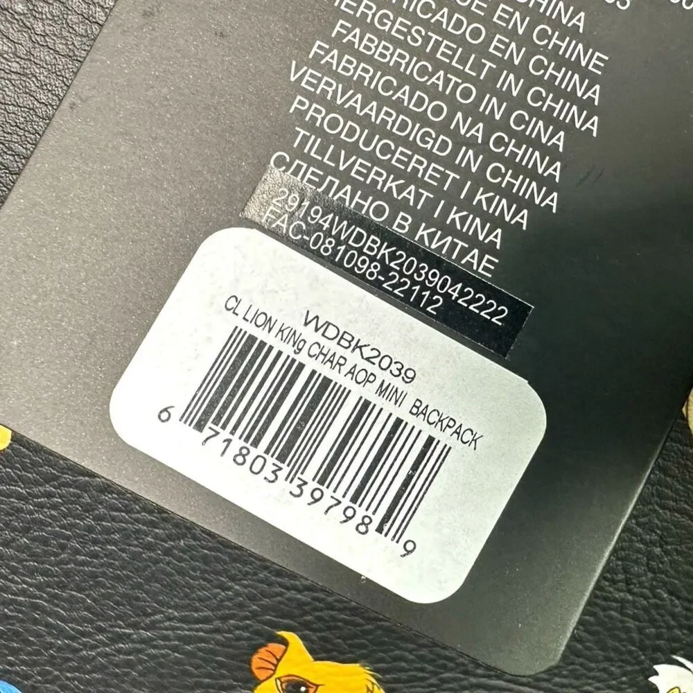 Loungefly x Disney The Lion King Character AOP Mini Backpack - 9” x 10.5” x 4.5” - Picture 9 of 9